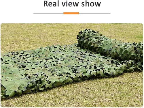 Miniatura 7 de 150D - Red de camuflaje para acampar y cazar, red de camuflaje de una sola capa, red de protección para exteriores
