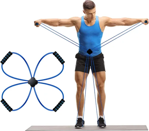 Junkin Pilates Reformer - Banda de resistencia cruzada para ejercicio, bandas de tubo de bucle elástico con agarre cómodo, equipo de fitness para el