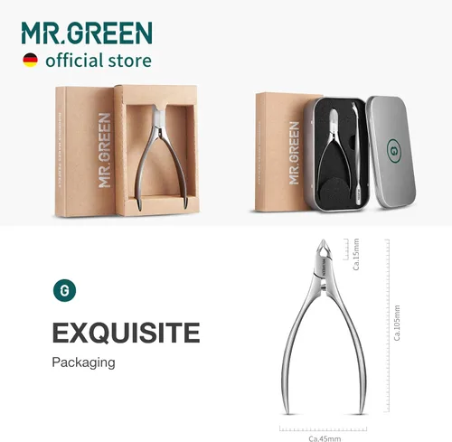 Miniatura 6 de MR.GREEN Pinzas para Cutículas Innovadoras Tijeras para Cutículas con Resorte Integrado, Cortador de Piel Muerta, Herramienta de Belleza