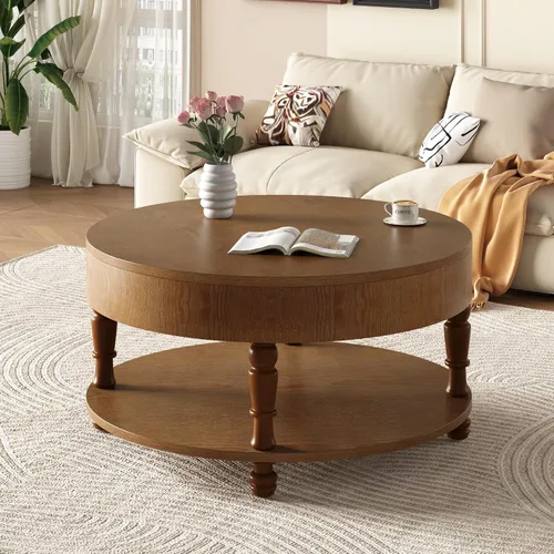 Miniatura 39 de KEVINSPACE Mesa auxiliar negra con borde dorado en la parte inferior, mesa de centro redonda para espacios pequeños, mesa auxiliar de madera mesita