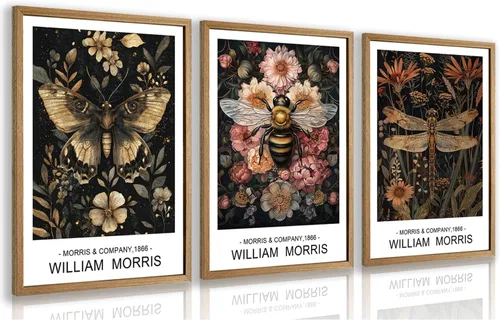 Miniatura 14 de Cyebmo Juego de 3 pinturas enmarcadas de animales del bosque, decoración de pared de animales salvajes del bosque, decoración de pared, pintura
