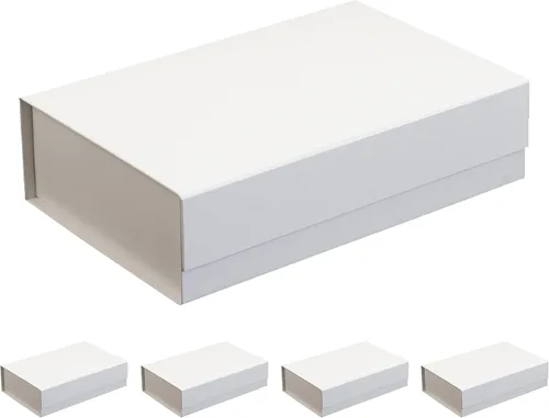 5 cajas de regalo con tapas de 10 x 6.7 x 2.8 pulgadas, color mate, caja de regalo plegable con cierre magnético para regalos, padrinos de boda y