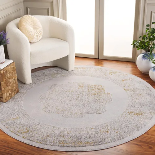 Miniatura 2 de Safavieh Palma Collection PAM312A Shabby Chic Oriental - Alfombra de área no desprende pelusa, 4 pies 5 pulgadas x 6 pies 5 pulgadas, beige y gris