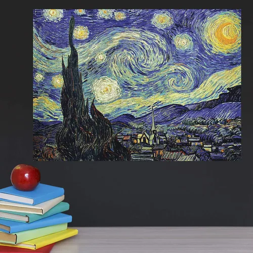 Miniatura 6 de Katsushika Hokusai - Noche estrellada por Vincent Van Gogh y la gran ola de Kanagawa por Katsushika Hokusai - Póster impreso