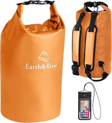EARTH&RIVER Mochila seca impermeable de alta calidad, extra gruesa, protección para todas las actividades acuáticas y campamentos, bolsa seca ligera