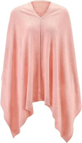 Miniatura 6 de Fomolom Ponchos para mujer, versátil, ligero, tejido sólido, chal envolvente, bufanda, accesorios para mujer