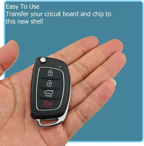 Miniatura 6 de Funda de repuesto para llavero para Hyundai Sonata Santa Fe con control remoto