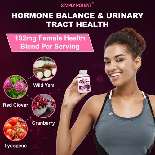 Miniatura 5 de Simply Potent Multivitamínico para mujer – 37 vitaminas y minerales con biotina, vitaminas A C D E B12, folato, zinc, magnesio, calcio y extracto