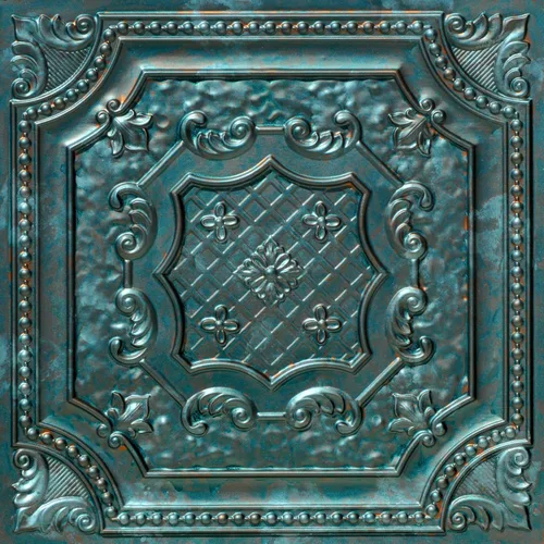 Miniatura 11 de from Plain to Beautiful in Hours DCT04 Elizabelthan Shield - Azulejo de techo de PVC de 2 x 2 pies (cubiertas / 200 pies cuadrados), gris pardo