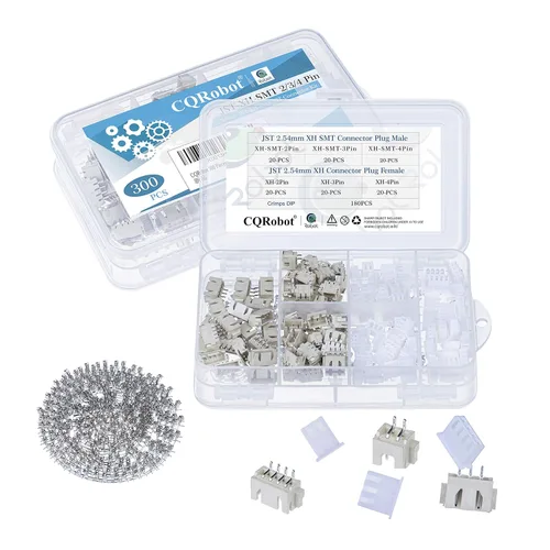 Miniatura 15 de CQRobot JST EL 4.5 mm de paso 2 pines conector electrónico IC macho, enchufes hembra carcasa y kit de terminales de crimpado en T macho/hembra. 50