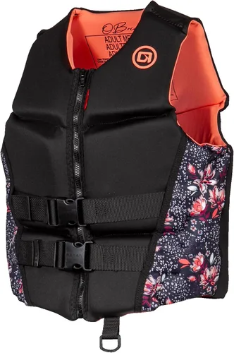 O'Brien Chaleco Salvavidas de Neopreno con Espalda en V Flexible para Mujeres para Deportes Acuáticos, Navegación, Lancha Autopropulsada, Natación y
