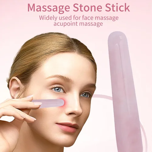Miniatura 2 de Varita de masaje de piedra, varita de masaje de cristal, 3.93 pulgadas de cuarzo natural, varita de masaje facial, herramienta de masaje de palo
