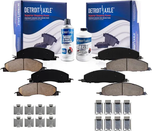 Miniatura 135 de Detroit Axle - Pastillas de Freno Delantero para Mercedes- Benz C230 C250 C300 SLK250, Pastillas de Freno Cerámica w/Reemplazo de Hardware
