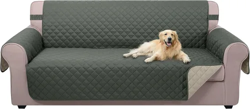 Miniatura 135 de U-NICE HOME Funda de sofá reversible para perros con correas elásticas, resistente al agua, protector de muebles para mascotas, funda de sofá