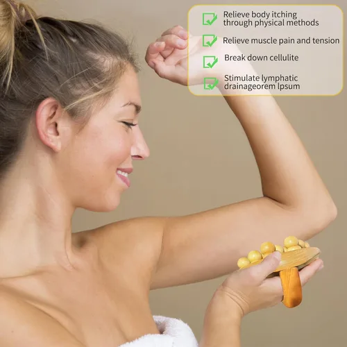 Miniatura 7 de Herramientas de masaje de terapia de madera, masajeador de drenaje linfático para moldear el cuerpo, kit de maderoterapia, masajeador de celulitis