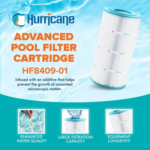 Miniatura 2 de Hurricane Filtros HF8409-01 Cartucho de filtro avanzado para piscina - Reemplazo para PA90, Unicel C-8409, Filbur FC-1292