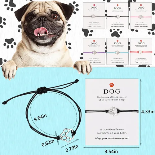 Miniatura 37 de PLwelth Pulseras de perro de cachorro para mujeres y hombres, regalos conmemorativos para amantes de las mascotas, regalos de amistad para ella, sus