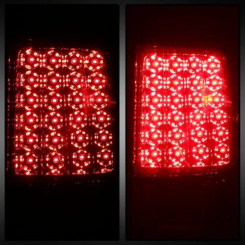 Miniatura 8 de KUAFU Par de luces traseras compatibles con Toyota Tundra Pickup 2007-2013, conjunto de lámpara trasera de freno trasero de plástico para el lado