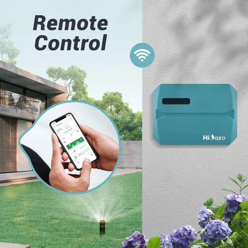 Miniatura 3 de Controlador de aspersor inteligente de 6 zonas, controlador de riego WiFi para interiores, APP gratuita, compatible con sensor de lluvia, ajuste
