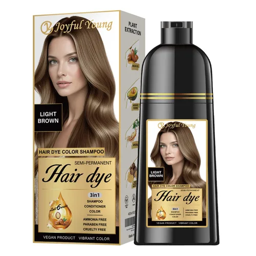 Miniatura 21 de Joyful Young Champú para teñir el cabello natural 3 EN 1, color de cabello para cobertura de canas, champú para teñir el cabello para mujeres