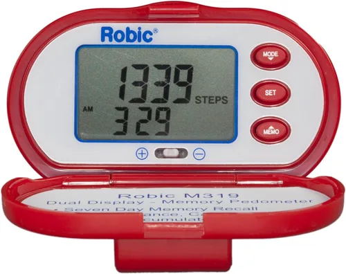 Miniatura 3 de Robic Podómetro de memoria de doble pantalla
