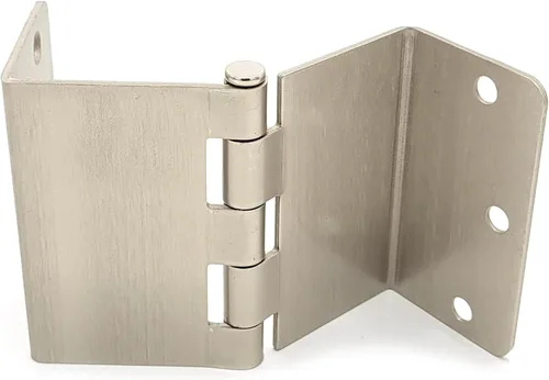 Miniatura 2 de Generic Bisagra de puerta abatible transparente de 3.5 pulgadas, paquete de 3 (radio de 14 pulgadas, níquel cepillado), T2895