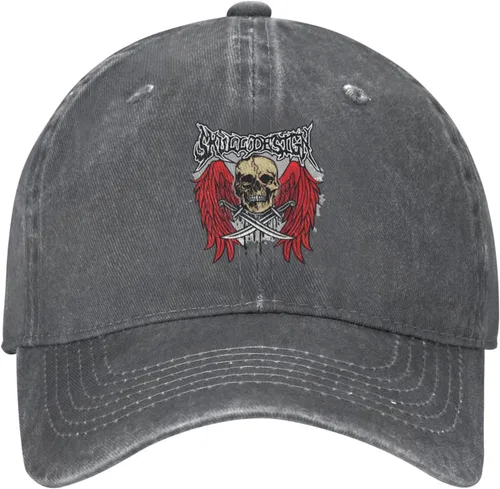 Miniatura 2 de Cowboy Hat Trendy Hats for Man and Women Djustable Four Season Outdoor Baseball Cap of Hell Skull with Angel Deep Heather
