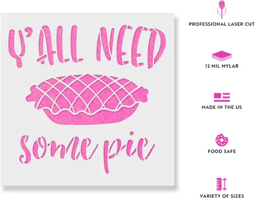 Miniatura 2 de Yall Need Pie Stencil - Captura la esencia del otoño en diseños, plantilla de otoño