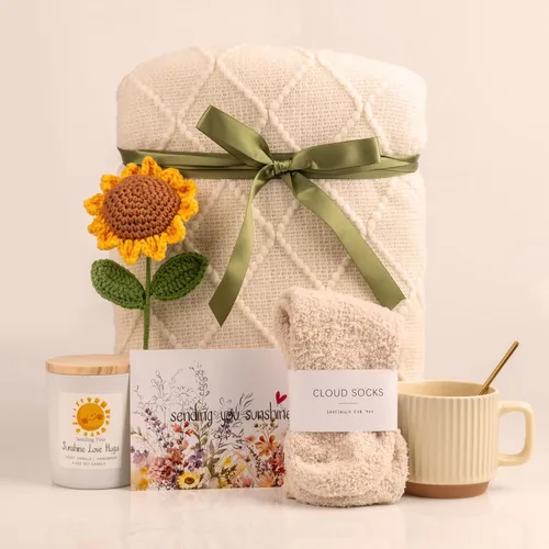 Miniatura 5 de Anforsun Cestas de regalo únicas para mujeres con diseño de girasol, diseño de girasol, diseño de girasol, ideal para regalar a tu mejor amiga
