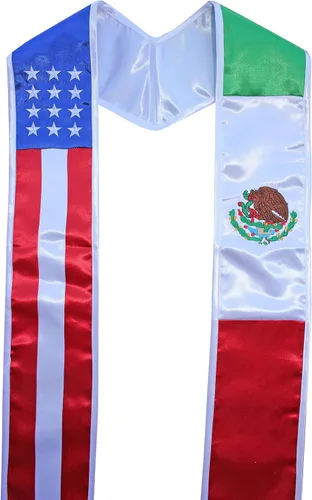 Miniatura 2 de Cinta de graduación con la bandera de país y Estados Unidos
