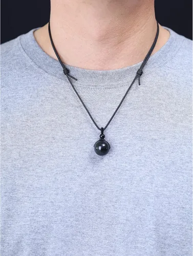 Miniatura 3 de COAI Collares con colgante de cuentas de piedra para parejas para él y ella, Piedra