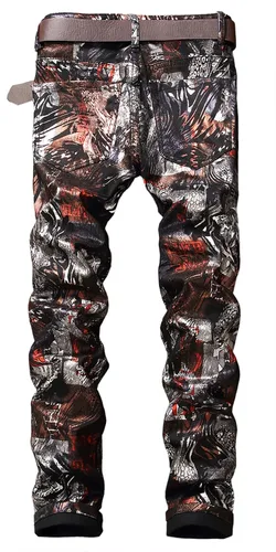 Miniatura 124 de Enrica Pantalones vaqueros estampados casuales para hombre