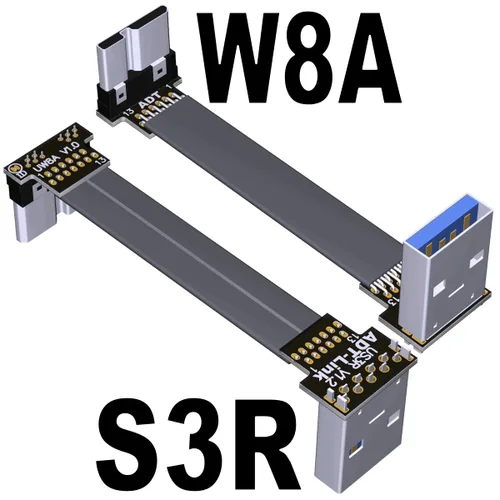 Miniatura 13 de ADT-Link USB 3.0 Tipo A macho a Micro-B Macho Cinta plana EMI Blindaje Cable plano FPC USB 3.0 Micro B Conector de ángulo de 90 grados hacia arriba