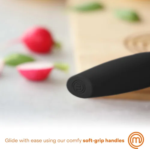Miniatura 5 de MasterChef Juego de cuchillos de cocina con cubiertas, 6 cuchillos de chef profesionales para cocinas del hogar, cuchillas de acero inoxidable