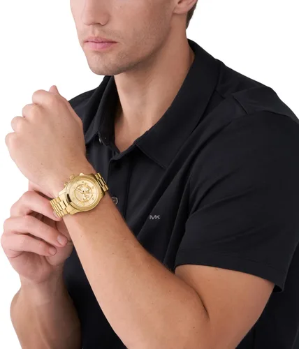 Miniatura 34 de Michael Kors Runway - Reloj cronógrafo de acero inoxidable para hombre con correa de acero o silicona