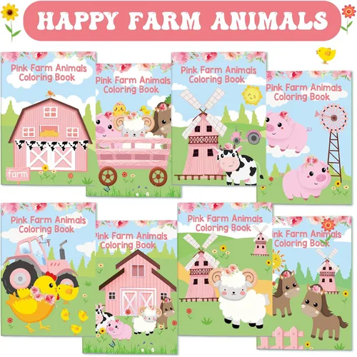 Miniatura 3 de Faccito Paquete de 24 mini libros para colorear para niños, recuerdos de fiesta para niños en edad preescolar, recuerdos de fiesta de cumpleaños a