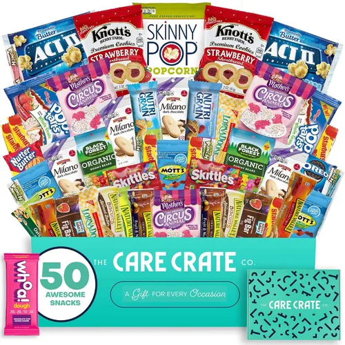Miniatura 10 de Paquete de cuidado de caja de aperitivos pequeña (paquete variado de 31 piezas), papas fritas, dulces, cacahuetes, palomitas de maíz, galletas
