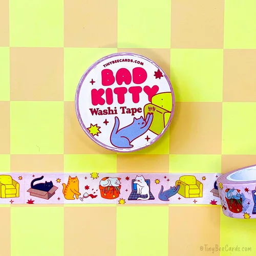Miniatura 3 de Tiny Bee Cards Bad Kitty Mischief Washi Tape