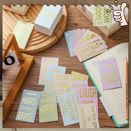 Miniatura 2 de Jinei 300 tarjetas inspiradoras de afirmación a granel, tarjetas de regalo motivacionales positivas diarias pequeñas, pequeñas citas de aliento