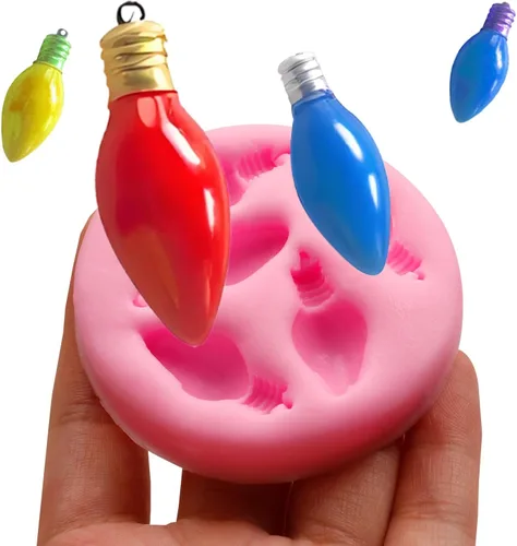 Miniatura 9 de Moldes de Navidad para fondant, 3 paquetes de moldes pequeños de silicona para decoración de pasteles, adornos de cupcakes, pasta de goma