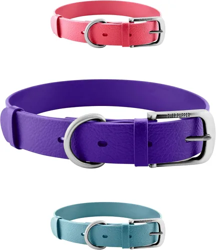 Miniatura 16 de Collar clásico para perro Tuff Pupper ¨para toda la vida¨, resistente y duradero, más fuerte que la piel, impermeable y sin olor Azul medianoche