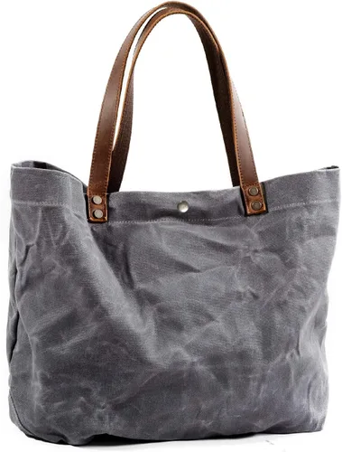 Miniatura 6 de WUDON Bolsa de viaje de lona encerada, bolsa de hombro extra grande para mujer