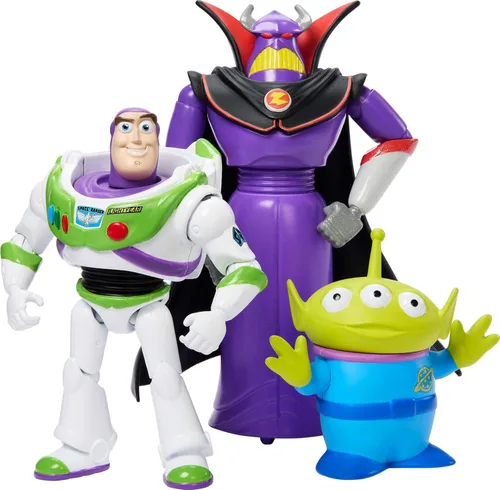 Miniatura 3 de Mattel Disney Pixar Storytellers Story Intergalactic - Paquete de 3 figuras de acción, 4 pulgadas a escala Buzz Lightyear, Zurg & Alien Posable Toys