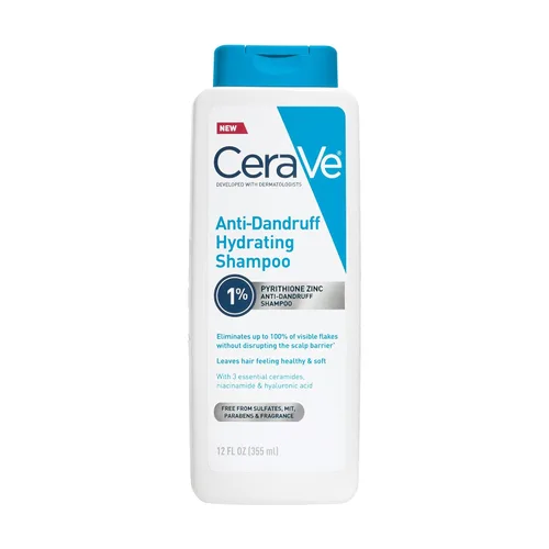 Miniatura 14 de CeraVe Champú y acondicionador hidratante anticaspa, tratamiento de caspa de piritiona y zinc con ceramidas, ácido hialurónico y niacinamida