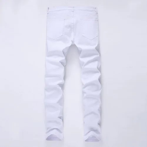 Miniatura 2 de Leward - Pantalones vaqueros para hombre, ajustados, elásticos, color negro