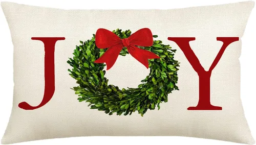 Miniatura 9 de AOFANGGO Funda de almohada de Navidad de 12 x 20 pulgadas, decoración navideña de árbol de leopardo, funda de cojín rústica para cama, silla, sofá