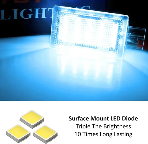 Miniatura 3 de iJDMTOY Conjunto de luz LED súper brillante de 2 W, color azul hielo, para maletero y área de carga, compatible con Ford Mustang Gen5 2005-2014
