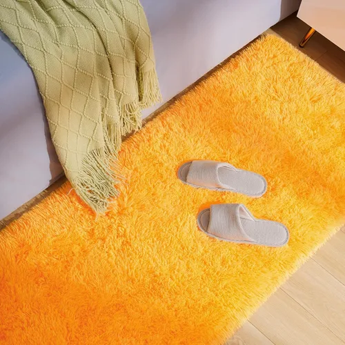 Miniatura 2 de Amearea Alfombra de Pasillo Peluda Shag para Dormitorio de Niñas Sala de Estar, 2x6 Pies Extra Suave y Esponjosa Alfombras Shaggy, Antideslizante