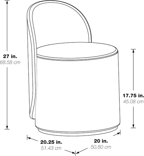 Miniatura 3 de OSP Home Furnishings - Silla de tocador Lystra giratoria de barril con tela de bouclé texturizada, crema