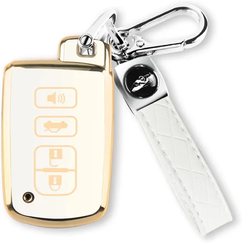 Miniatura 10 de MILD EAST Funda para llavero Toyota con llavero, 4 botones, carcasa para llave de automóvil para Tacoma Highlander, Corolla, Sequoia, Camry, Tundra